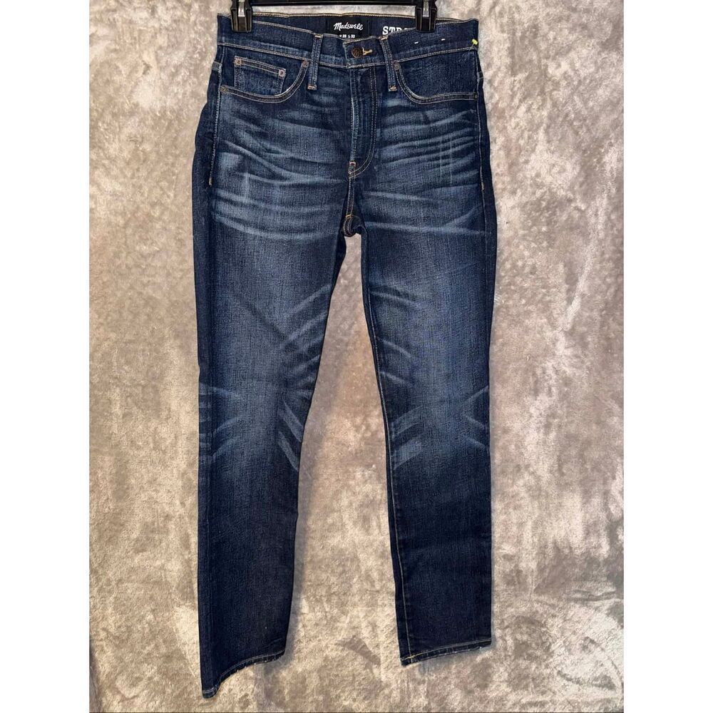 Madewell Men’s Dark Wash Cotton Blend Faded Straight Leg Jeans Size 28/32 NWOT #